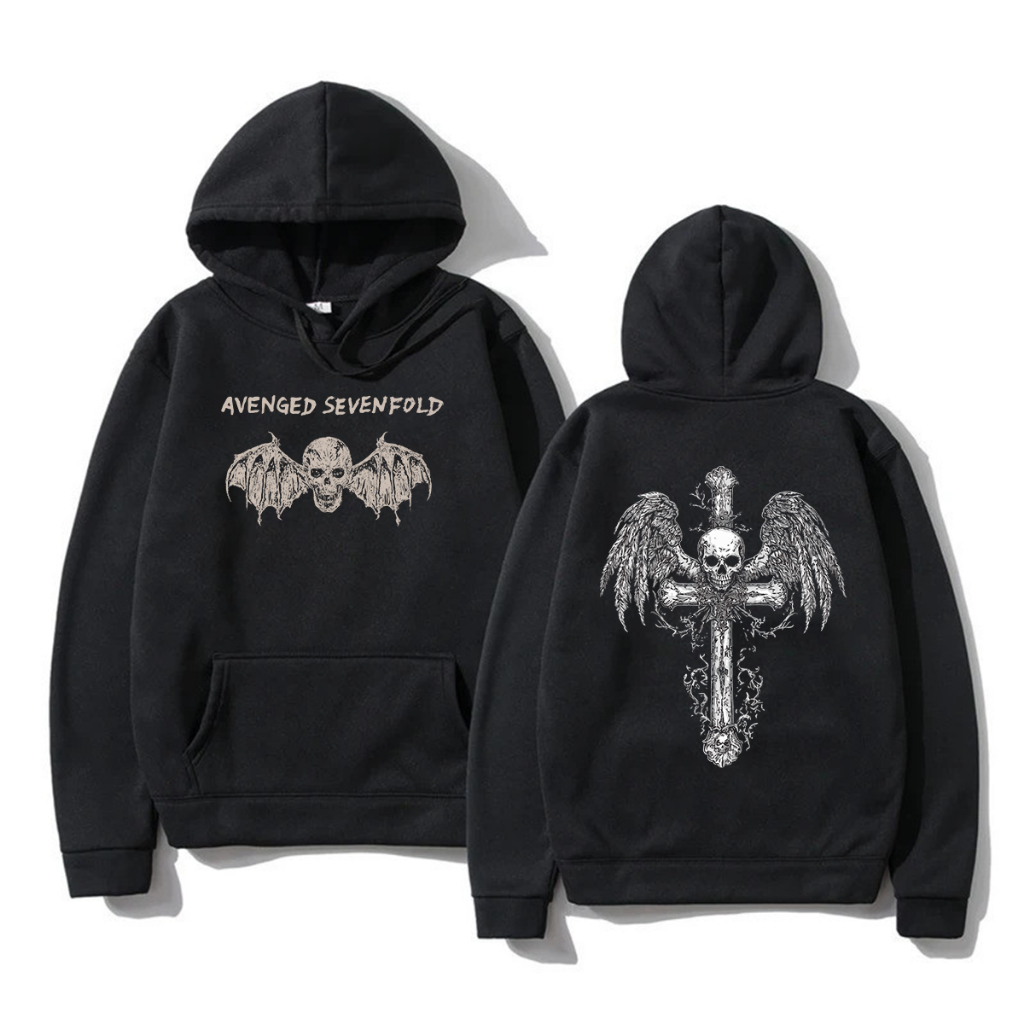 Moletom Canguru Blusa De Frio Dark Skull Banda Internacional Heavy Metal Avenged Sevenfold Street
