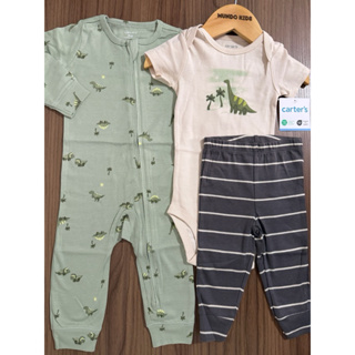 Kit 3 peças Carters Macacão Body e Calça Bebê Menina e Menino em Oferta na Shopee