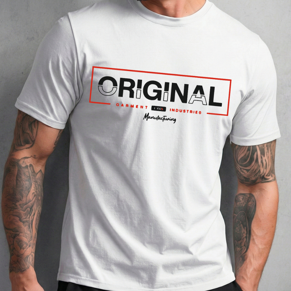 Camiseta Basica Masculina Branca Algodão Gola Redonda Manga Curta Estampa Original Estilo Urbano Confortável Leve Macia