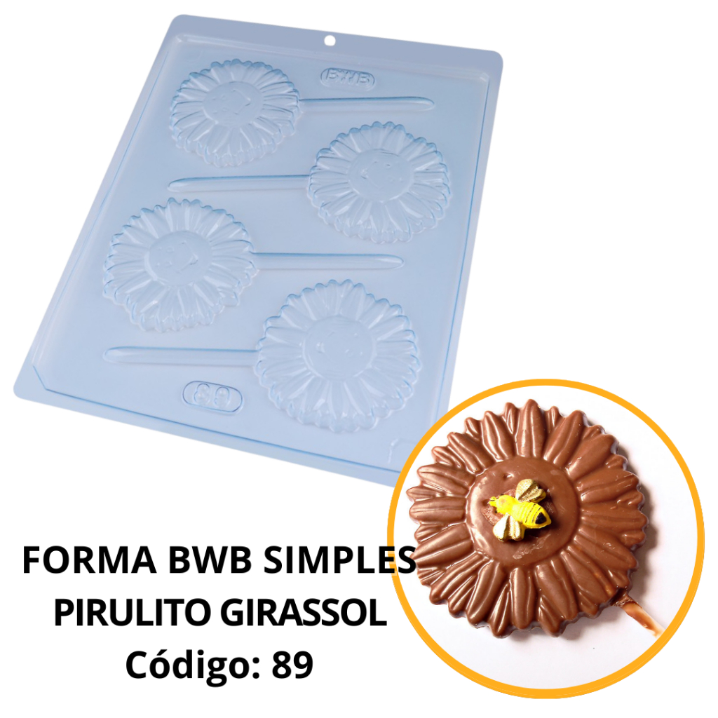 1~10 FORMA SIMPLES PIRULITO GIRASSOL CÓD.:89 - (C8) EM ACETATO BWB PARA BOMBOM, DOCES DE CHOCOLATES E CONFEITARIA. em Oferta na Shopee