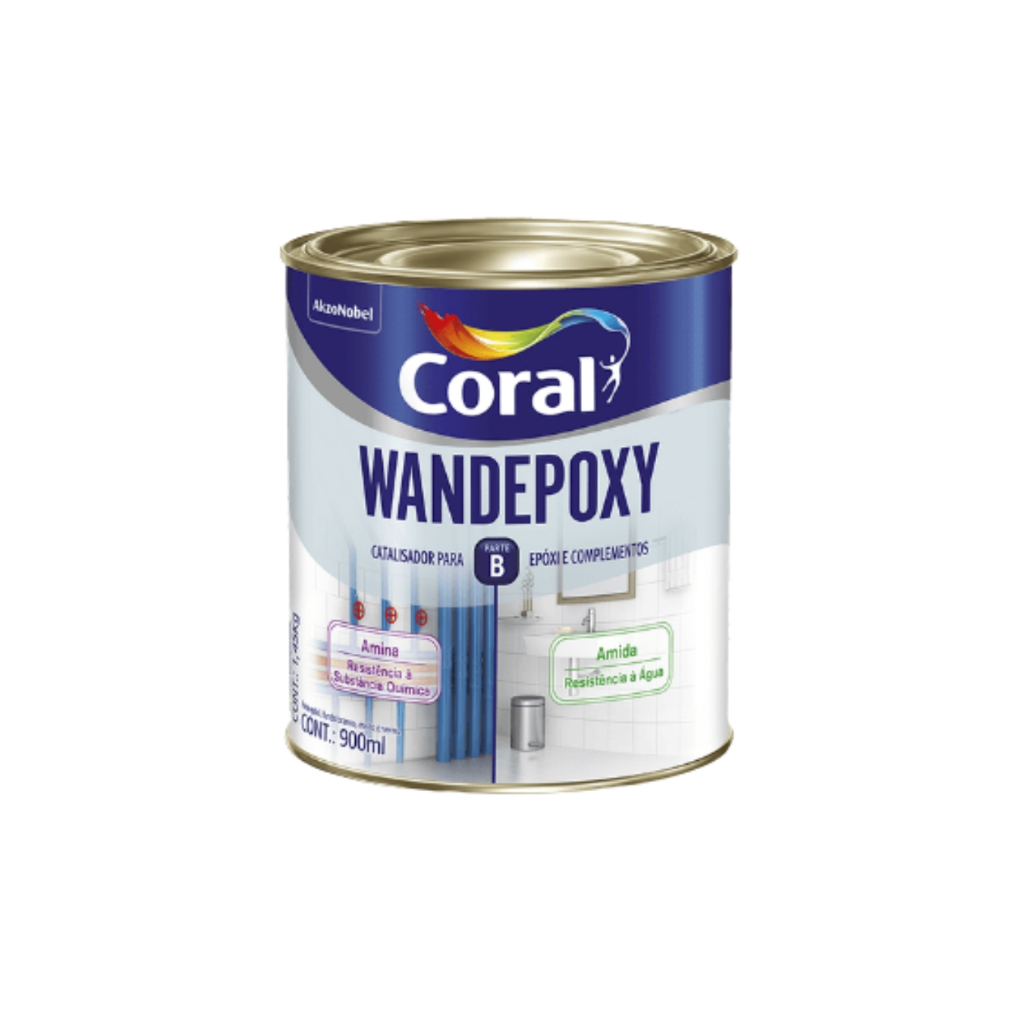 Catalisador Wandepoxy Transparente Tintometrico 0,6l Coral Transparente