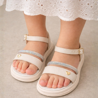 Sandália  Infantil Feminina Brilho Rasteirinha Menina Papete Strass em Oferta na Shopee
