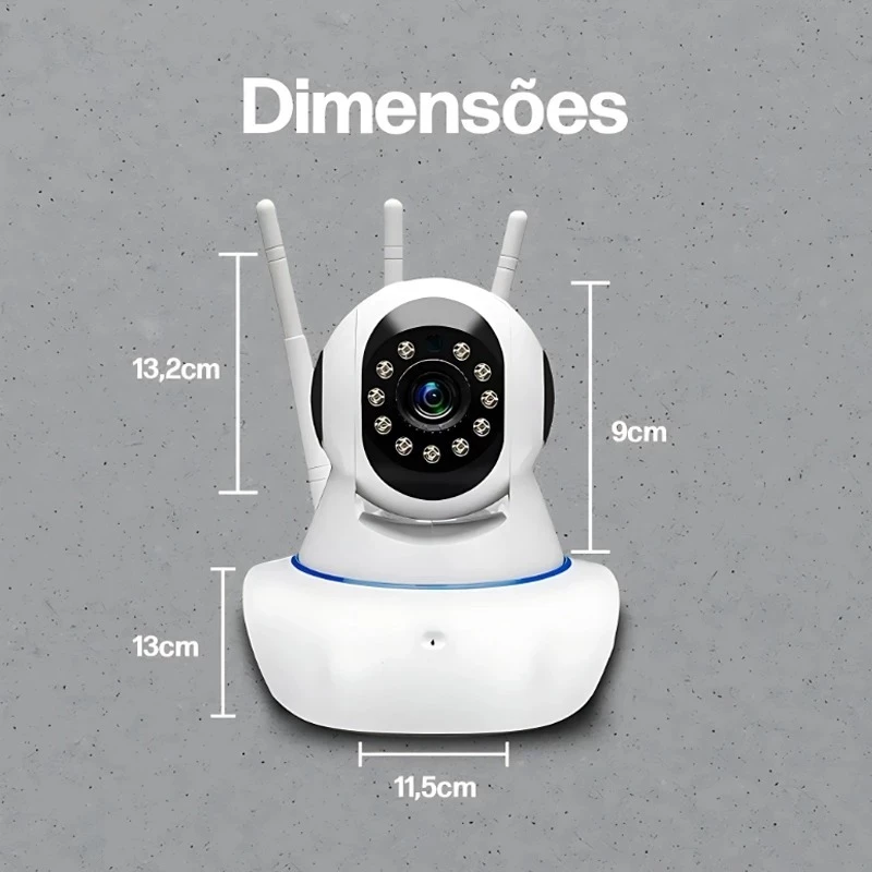 Câmera IP WiFi 360° Full HD com Visão Noturna e Áudio — foto 5
