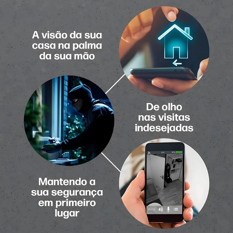 Câmera IP WiFi 360° Full HD com Visão Noturna e Áudio — foto 8