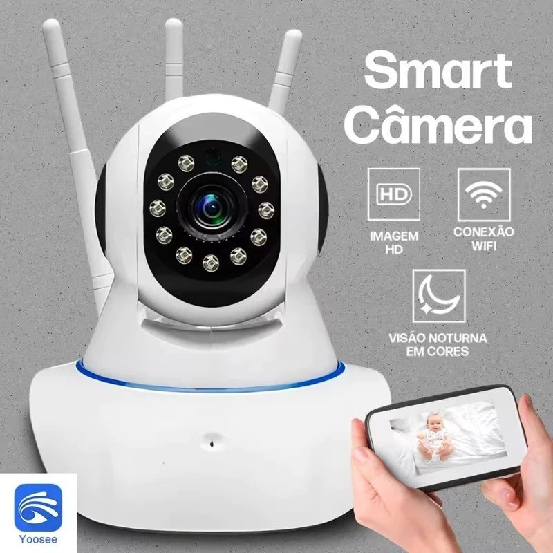 Câmera IP WiFi 360° Full HD com Visão Noturna e Áudio — foto 3
