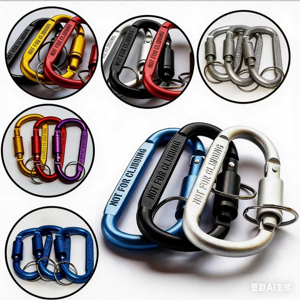 Chaveiro Mosquetão 8cm | Alumínio Reforçado | Gancho Resistente em Oferta na Shopee