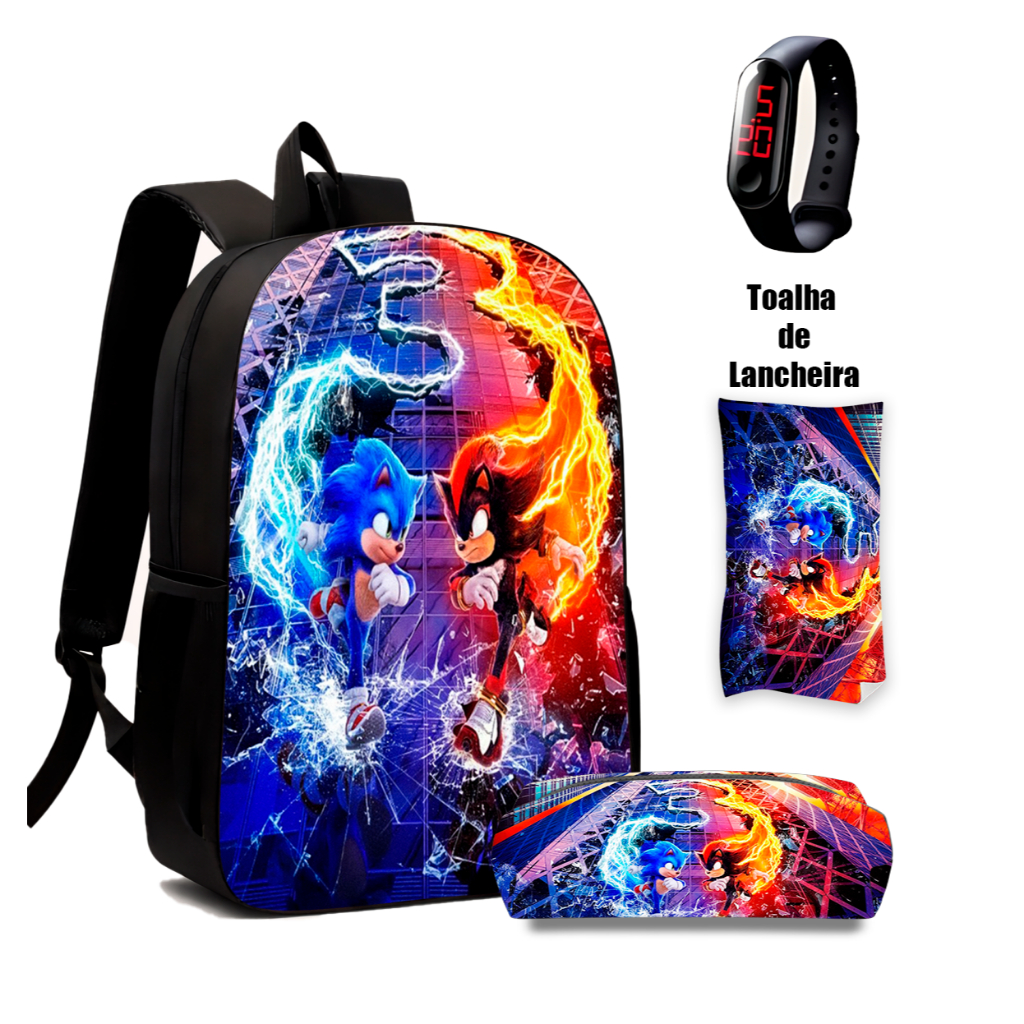 Mochila Infantil Mochilas Infantis + Toalha Infantil + Estojo + Relogio Digital Feminina Mochila Infantil Mo em Oferta na Shopee