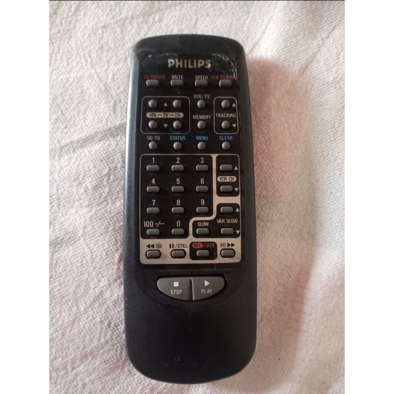 Controle remoto video cassete PHILIPS