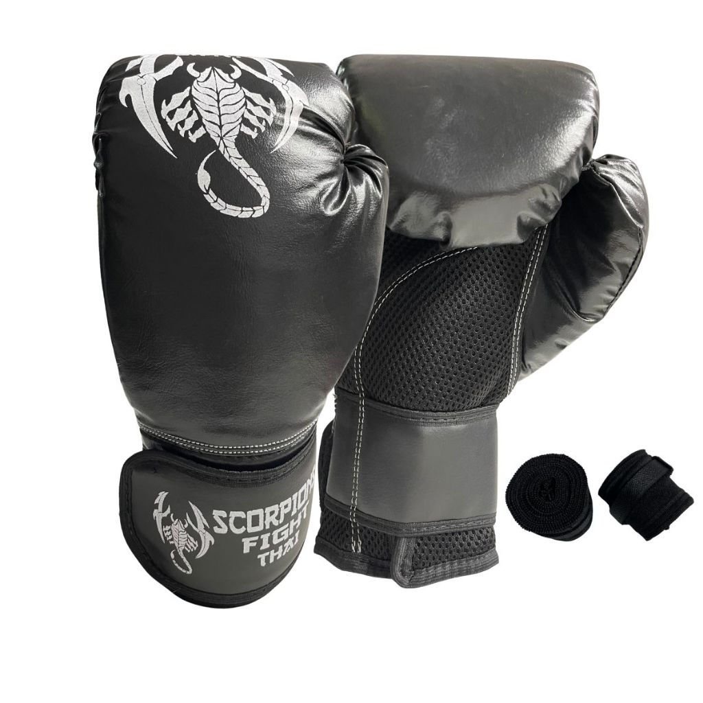 Kit Luvas Muay Thai Boxe Kichcboxing +bandagen em Oferta na Shopee