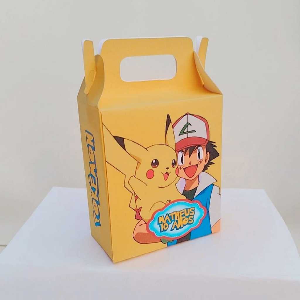 Caixa maleta Festa POKEMON Lembrancinhas | Festa infantil | Caixinhas Personalizadas PEGUE MONTE