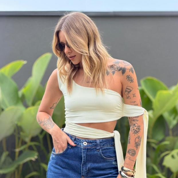 Blusa cropped moda estilo fashion blogueira amarração