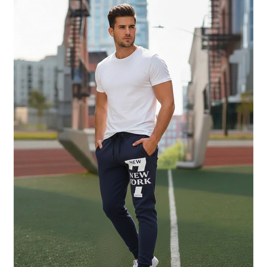 Calças Moletom Masculina New York Academia Inverno em Oferta na Shopee