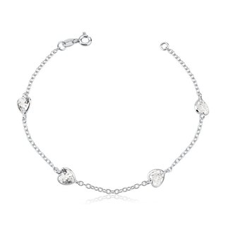 Pulseira Coração Zircônia Prata 925