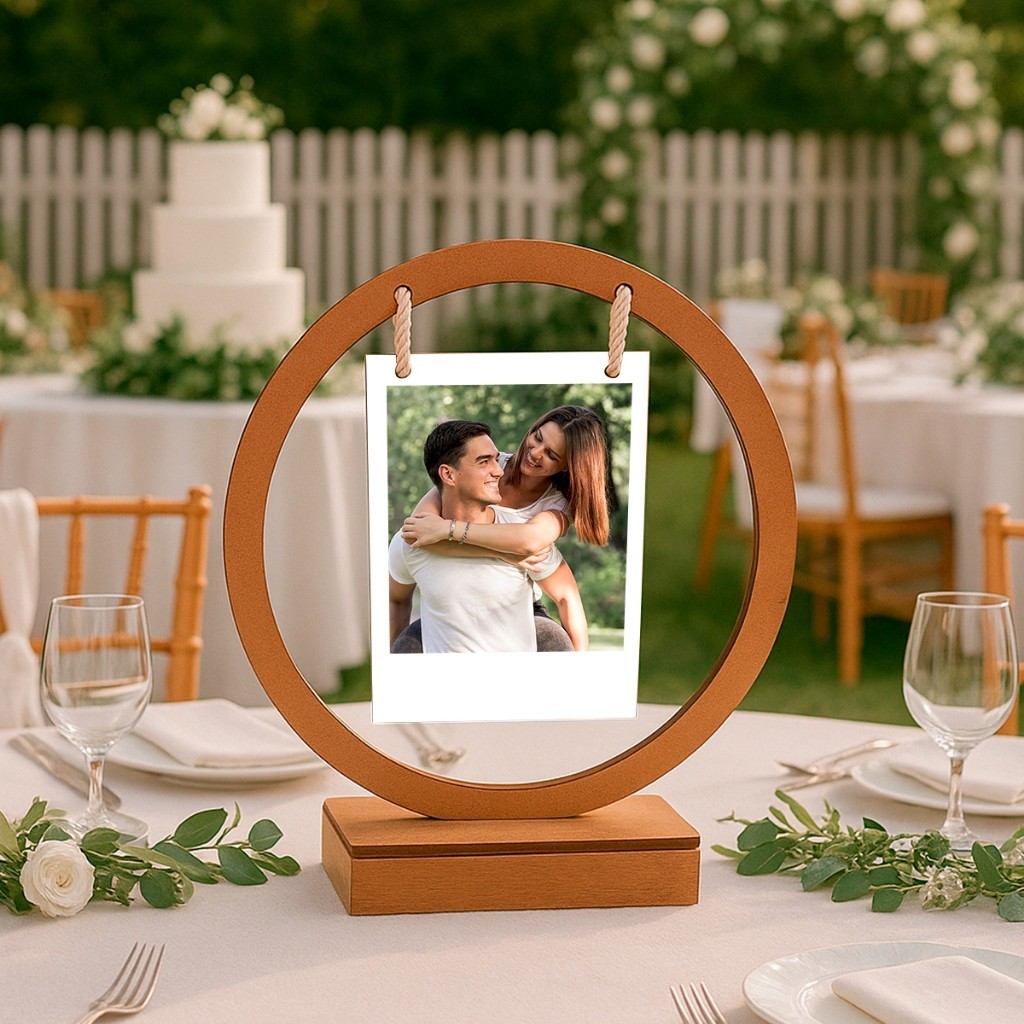 Arranjo de Mesa Porta Retrato Decorativo para Casamento Festa e Formatura em MDF em Oferta na Shopee