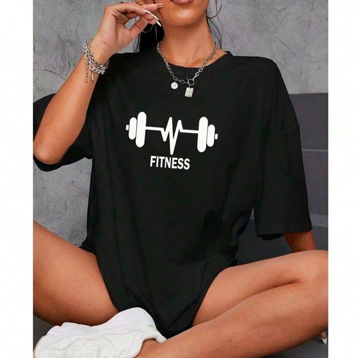Camiseta Oversized Feminina Treino Academia Blusão Camisetão Fitness Varias Cores 100% Algodão