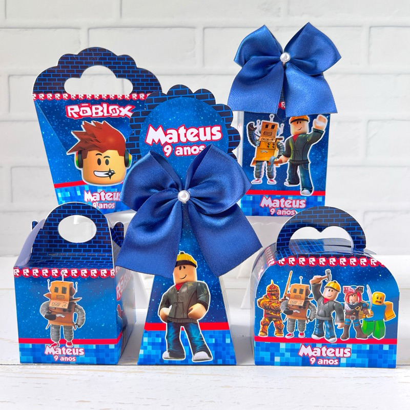 Kit Caixinhas Personalizadas Pegue e Monte ROBLOX - Festa Infantil Aniversário Lembrancinhas Personalizado Mimo Roblox
