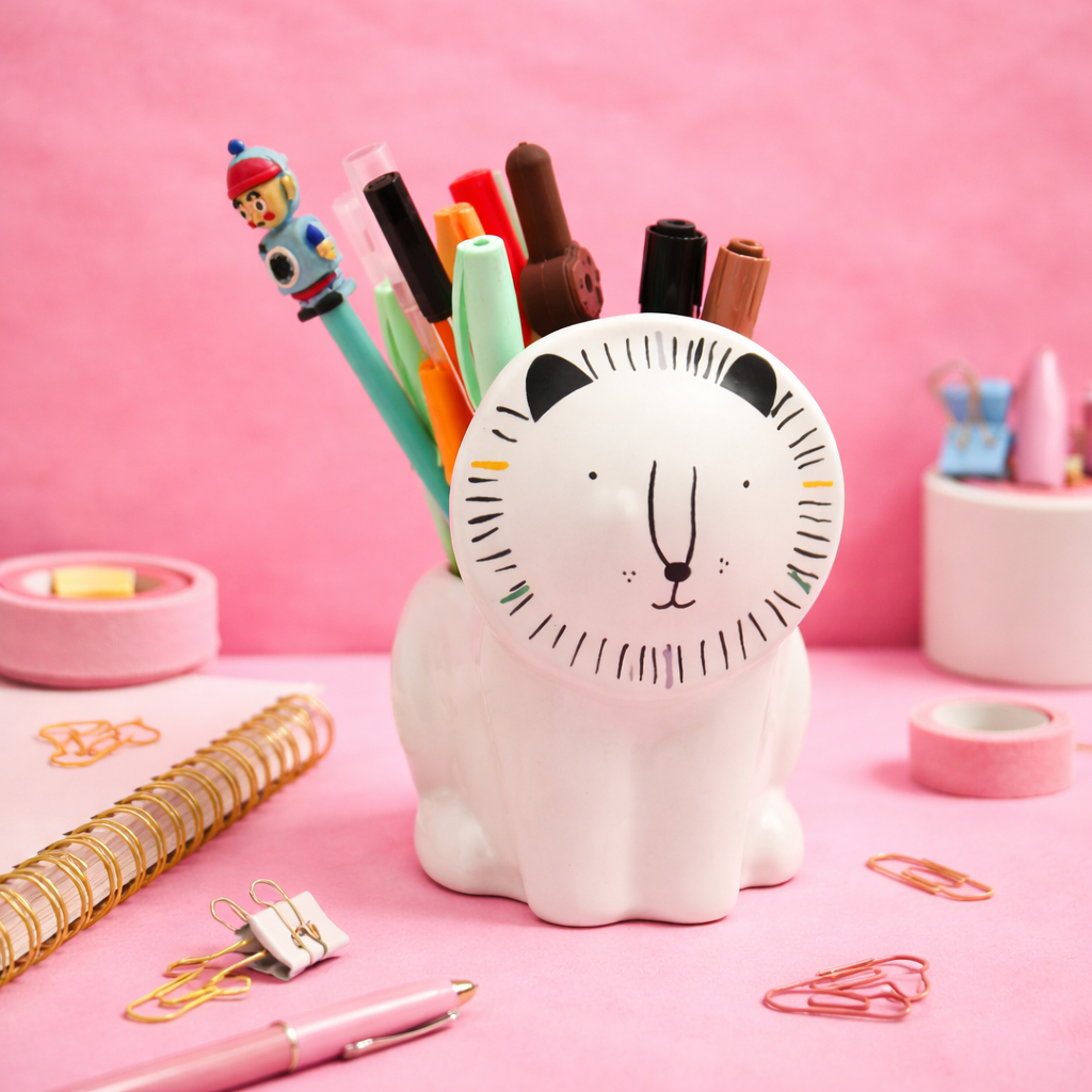 Porta Caneta Organizador Escolar Lápis Escritório Multiuso Com Divisórias Volta em Oferta na Shopee