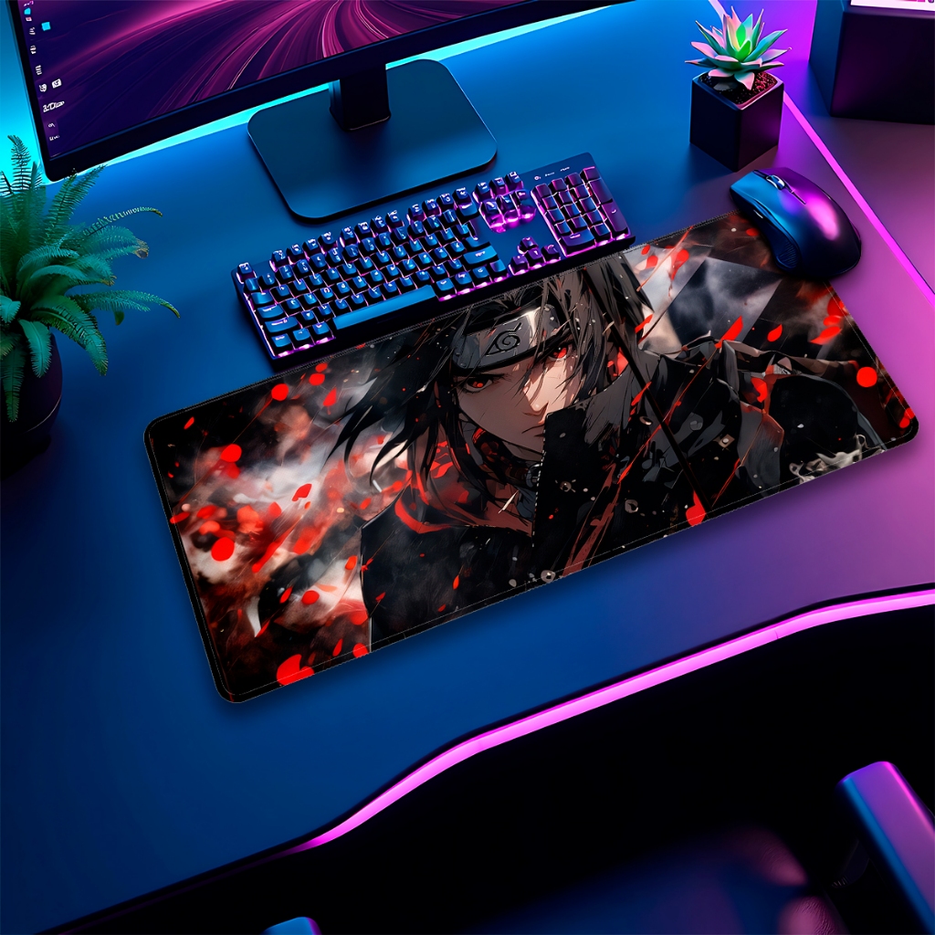 Mousepad Gamer Vários Tamanhos e Estampas Samuray e Anime Borda Costurada — imagem 2 de 2