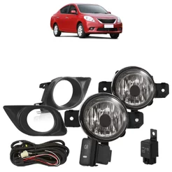 Kit Farol Milha Auxiliar Versa 2012 2013 2014 Lente Lisa