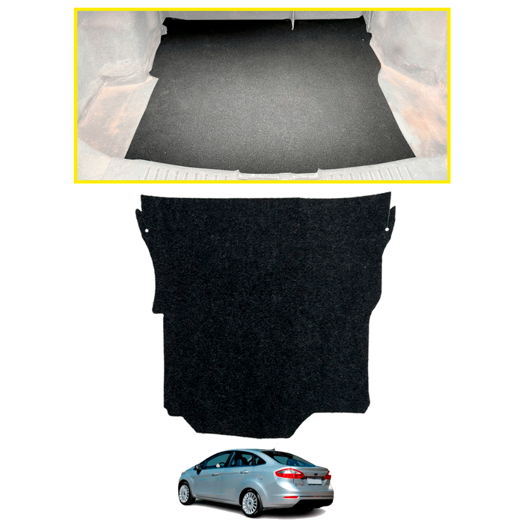 Forração Rígida Fundo Assoalho Mala Tampa Tampão Carpete Estepe Ford Fiesta Mexicano Sedan 2011 - 2013