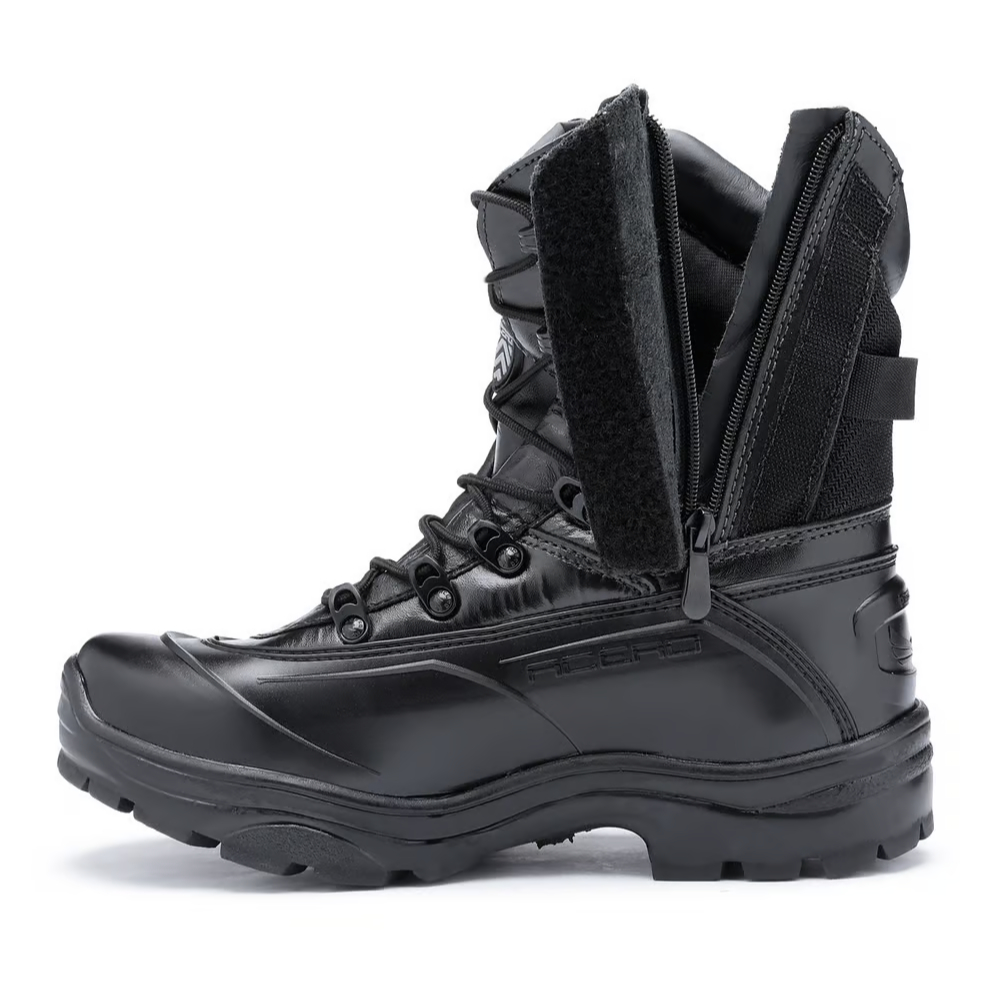 Bota Militar Acero Couro Tiger Pró Ziper Preto