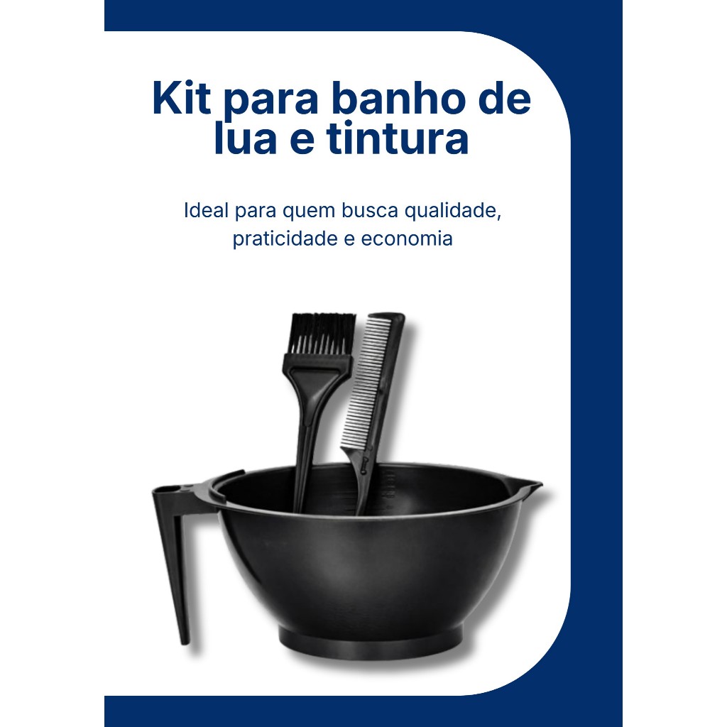Kit de Tintura com Tigela Pente e Pincel Coloração Santa Clara em Oferta na Shopee