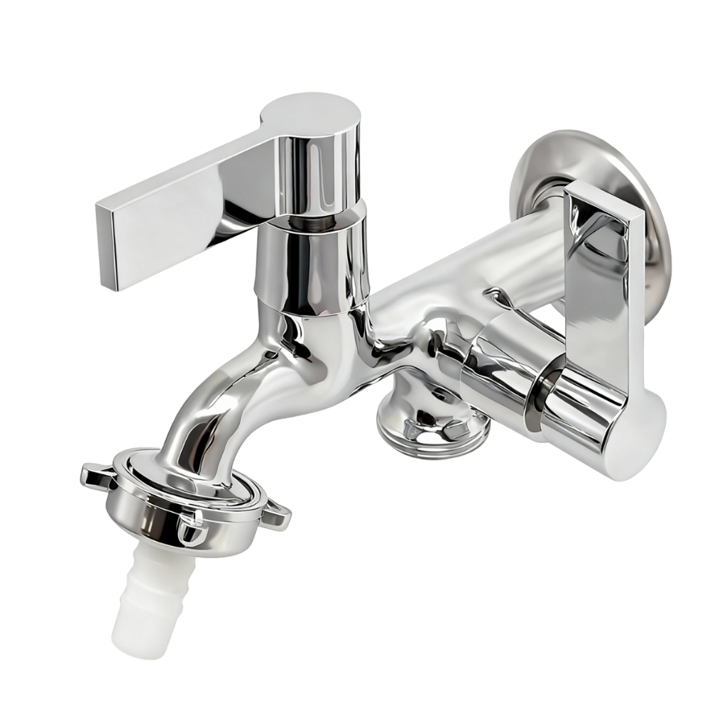 Torneira Tanque Máquina Lavar Casa Premier Duo 2 Saída Metal em Oferta na Shopee