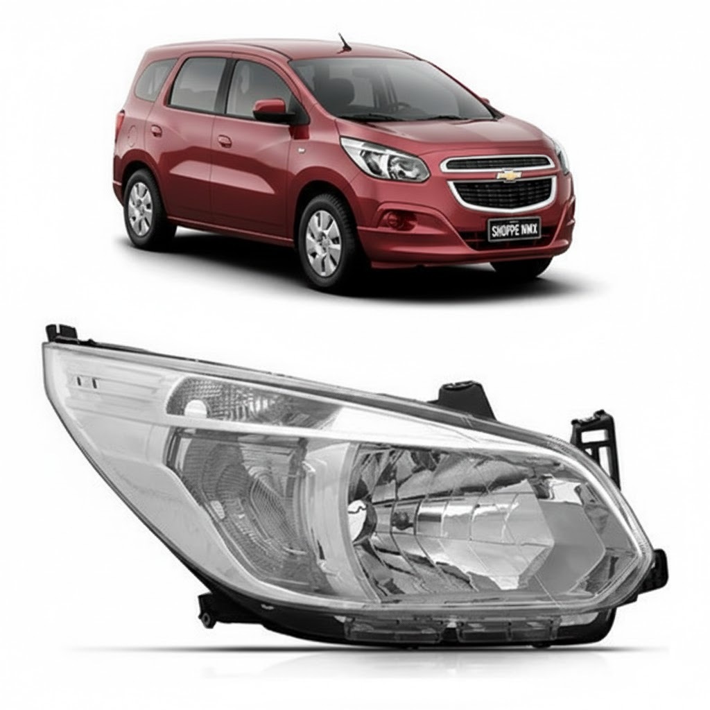 Farol Spin 2012 2013 2014 2015 2016 Cromado Manual Sinaleira