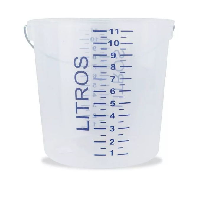 Balde Graduado de 12 litros Com alça e bico JProlab
