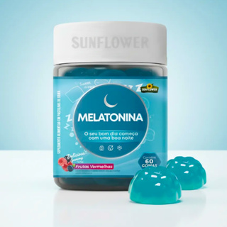 Melato Em Goma Frutas Vermelhas 60 Gomas Gummy Melhora o Sono Insônia Nutri Sunflower em Oferta na Shopee