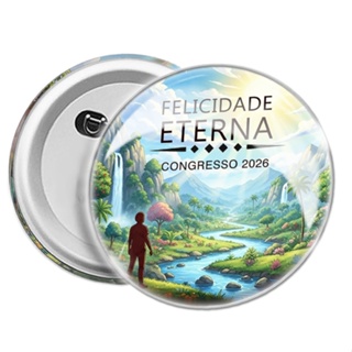 Boton Congresso JW 2026 Arte Fixa – 3,5cm e 4,5cm | Pronta Entrega em Oferta na Shopee