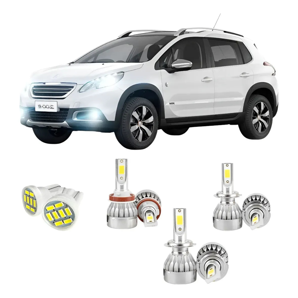 Lampadas Led Peugeot 2008 2015 A 2016 H16 H7 H7 20000lm
