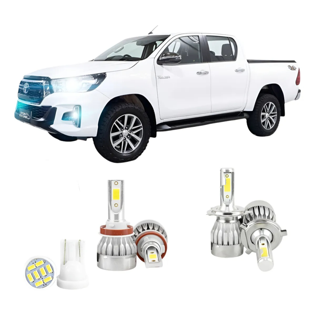 Lampadas Led Toyota Hilux Srv 2019 A 2020 H4 H11/h16 20000lm em Oferta na Shopee
