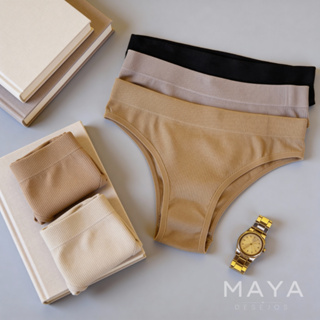 Kit Calcinhas Femininas Poliamida Canelada Conforto para o Dia a Dia Sortidas em Oferta na Shopee