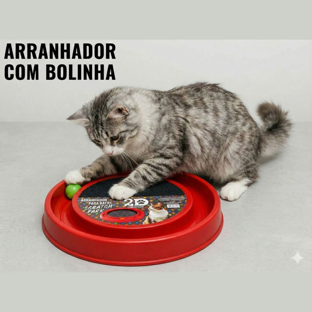 Arranhador para Gatos Redondo com Bolinha Interativo Relax Antiestresse Brinquedos para Gatos em Oferta na Shopee