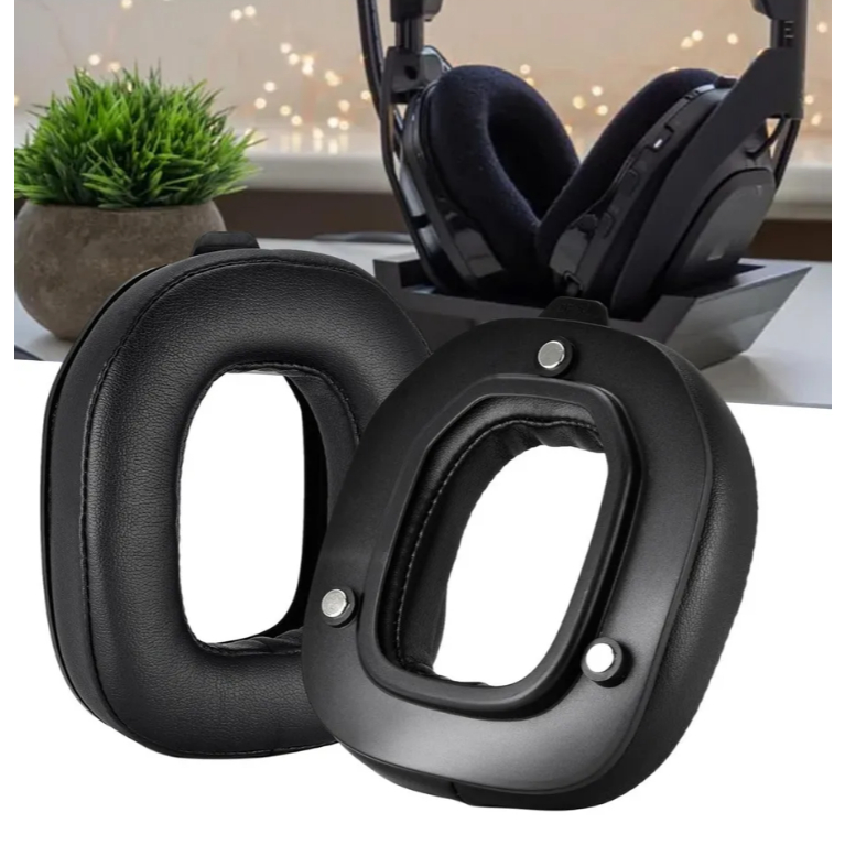 Par de Almofadas Compatível com Headset Astro A50 4 Geração Conforto Prolongado Espuma Macia Isolamento Acústico
