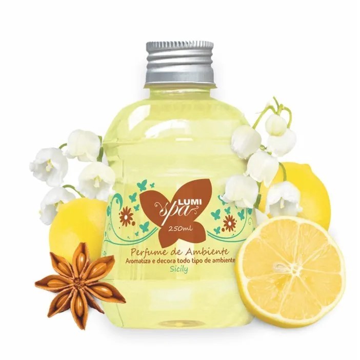 Perfume Aromatizador de Ambiente com varetas Lumi Sicily