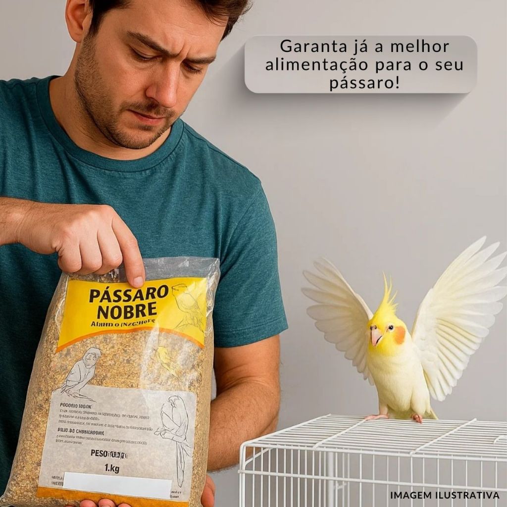 Ração Premium Calopsita Sementes Selecionadas Agapornes Periquitos Alimento Pássaros