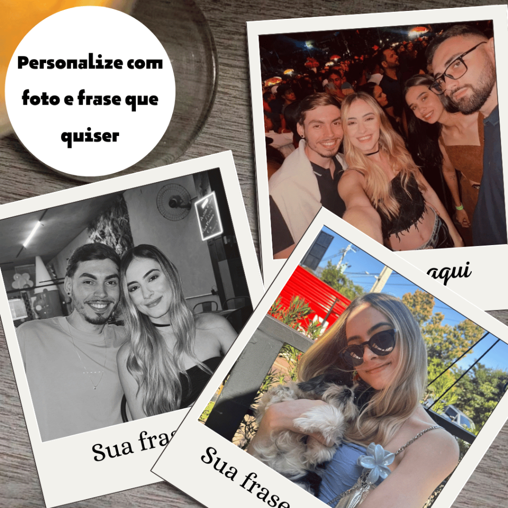 Mini Foto Com Legenda Personalizada - ESCOLHA A QUANTIDADE QUE DESEJA FULL HD PREMIUM