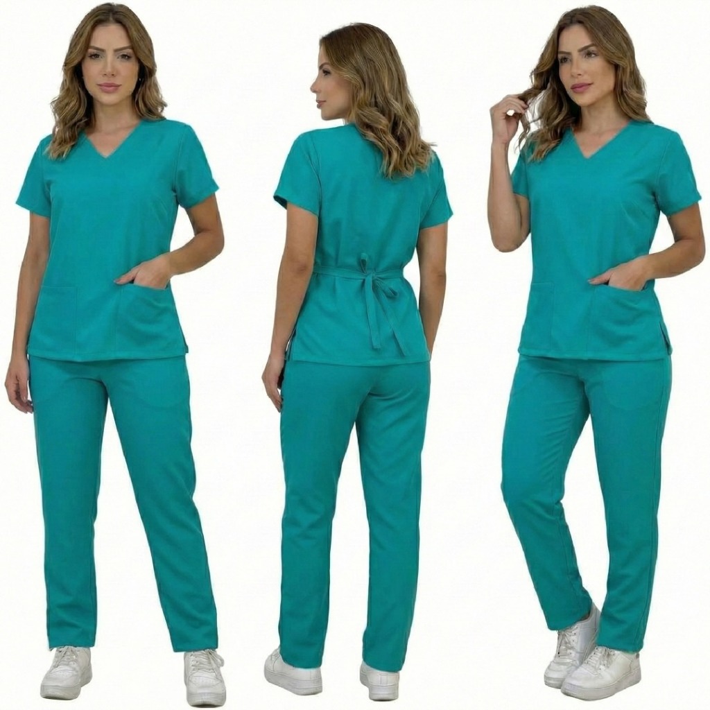 Pijama Hospitalar Cirúrgico Scrub Feminino Acinturado Varias Cores e Tamanhos