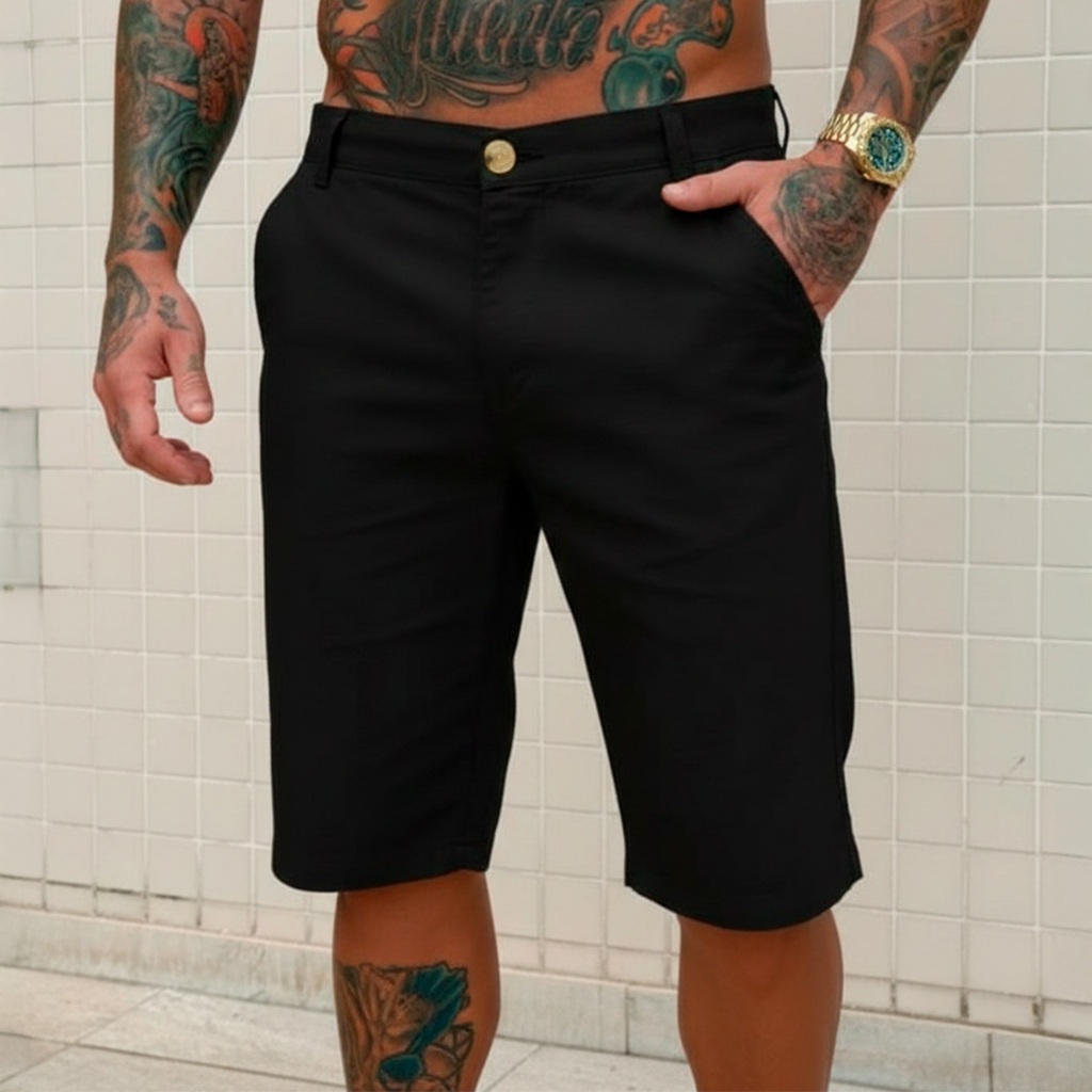 Bermuda Masculina Tradicional - Conforto e Moda Juntos em Oferta na Shopee