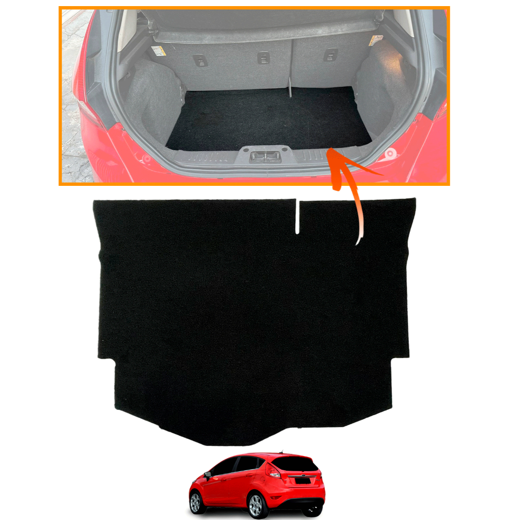 Forração Rígida Fundo Assoalho Mala Tampa Tampão Carpete Estepe Ford Fiesta Mexicano Hatch 2011 - 2013