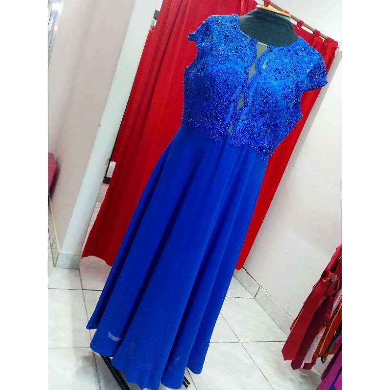 Vestido azul Royal/ casamento/ festa/ formatura/ plus em Oferta na Shopee
