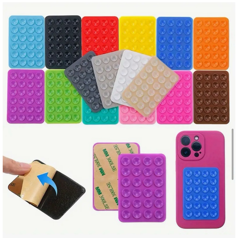 Kit 2 Ventosas para Celular | Suporte Aderente Multiuso | Para Gravação, Carro e Mesa cor aleatoria