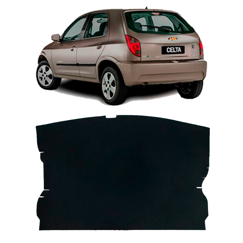 Forração Rígida Fundo Assoalho Porta Mala Tampa Tampão Carpete Estepe Chevrolet Celta  2001 até 2014