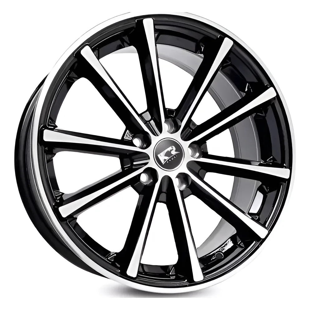 Kit 4 Rodas Aro 15X6,0 5x100 Eclipse Fox Polo Preta Diamantada Krmai K63