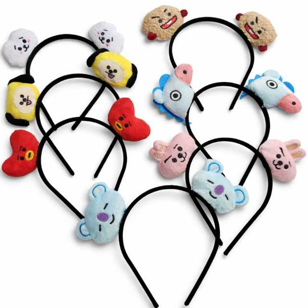 Tiara Arquinho personagens BT21 – Acessório Fã de K-pop | BTS | Temática Fofa e Divertida em Oferta na Shopee