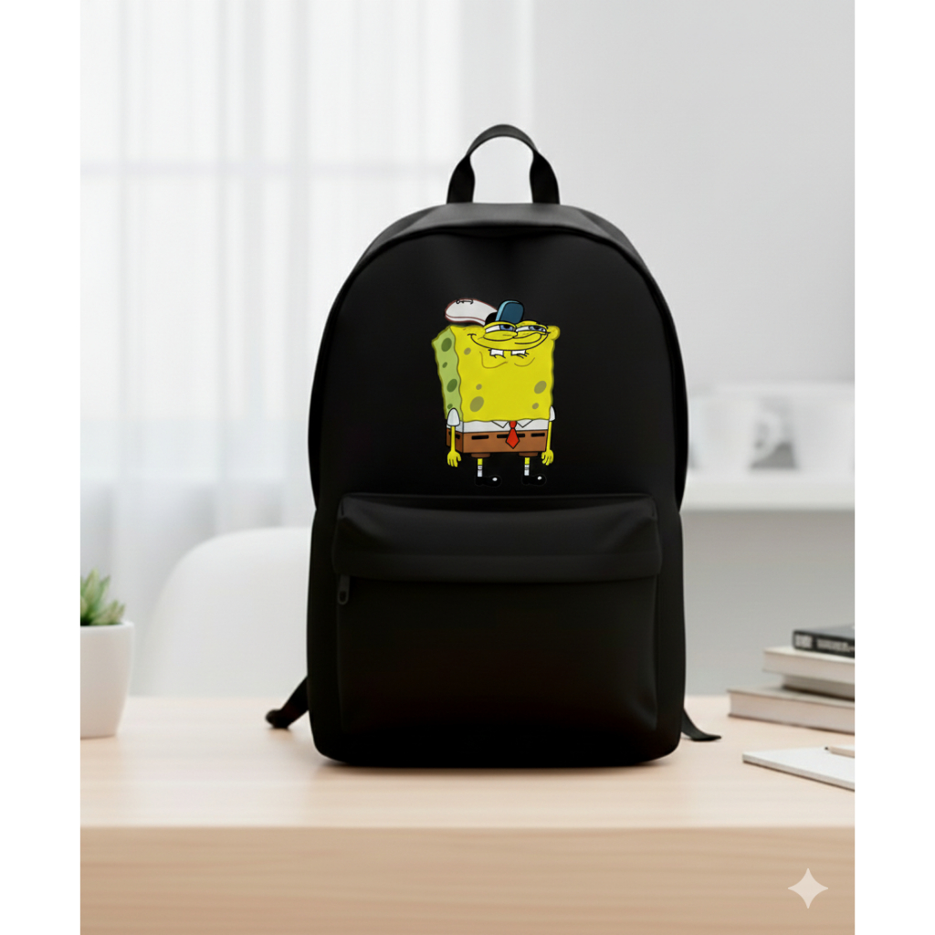 Mochila Escolar Reforçada Bob Estampada Alça Regulavel
