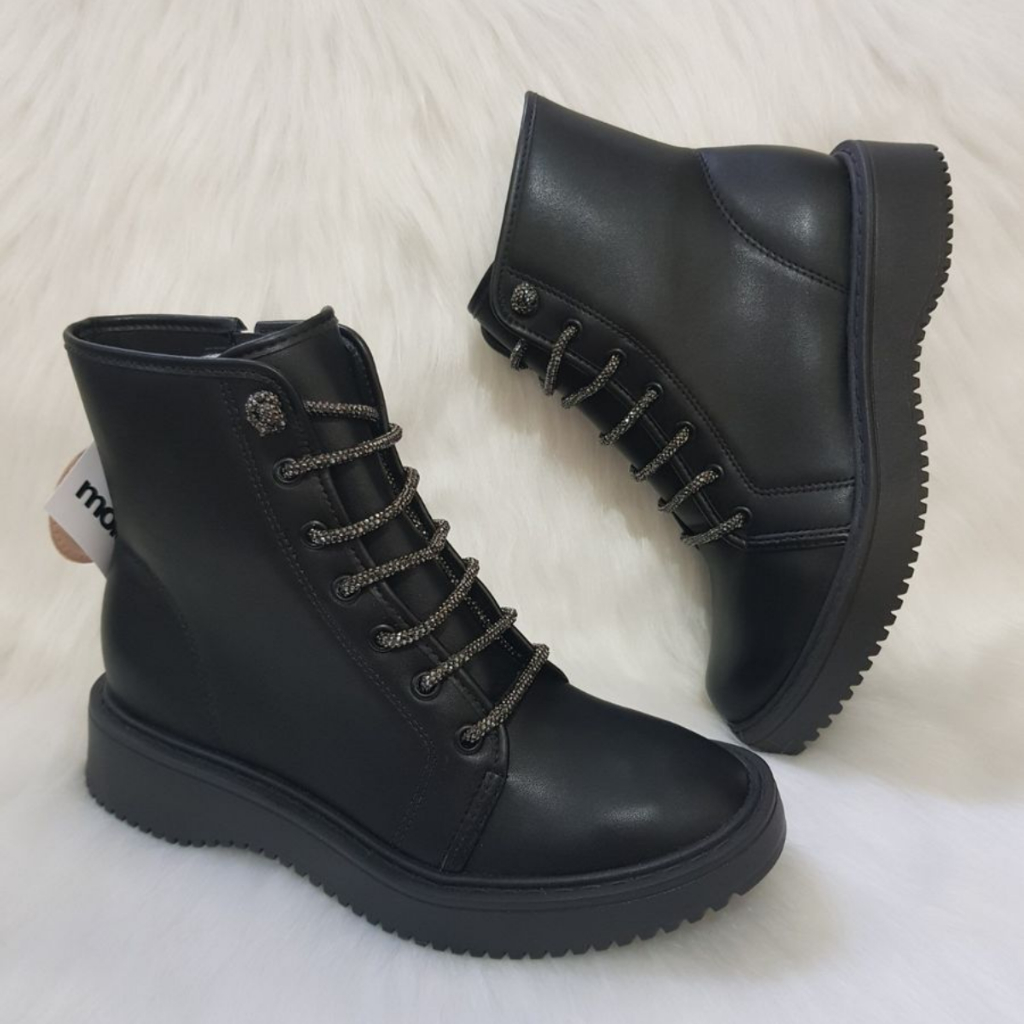 Bota Coturno Feminina Moleca Inverno Blogueira Salto Baixo
