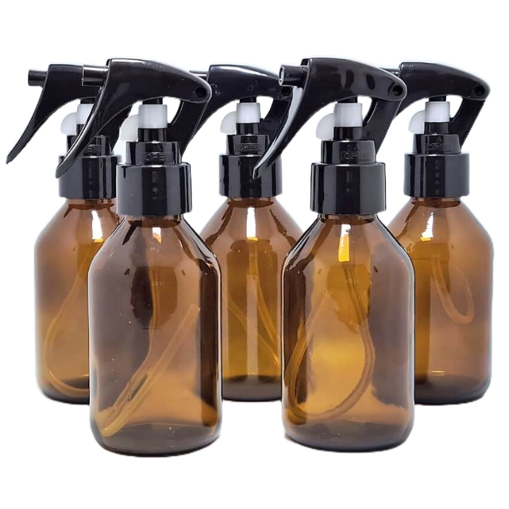 Frasco de Vidro Âmbar Spray Gatilho 100ML (10 Unidades) + BRINDE
